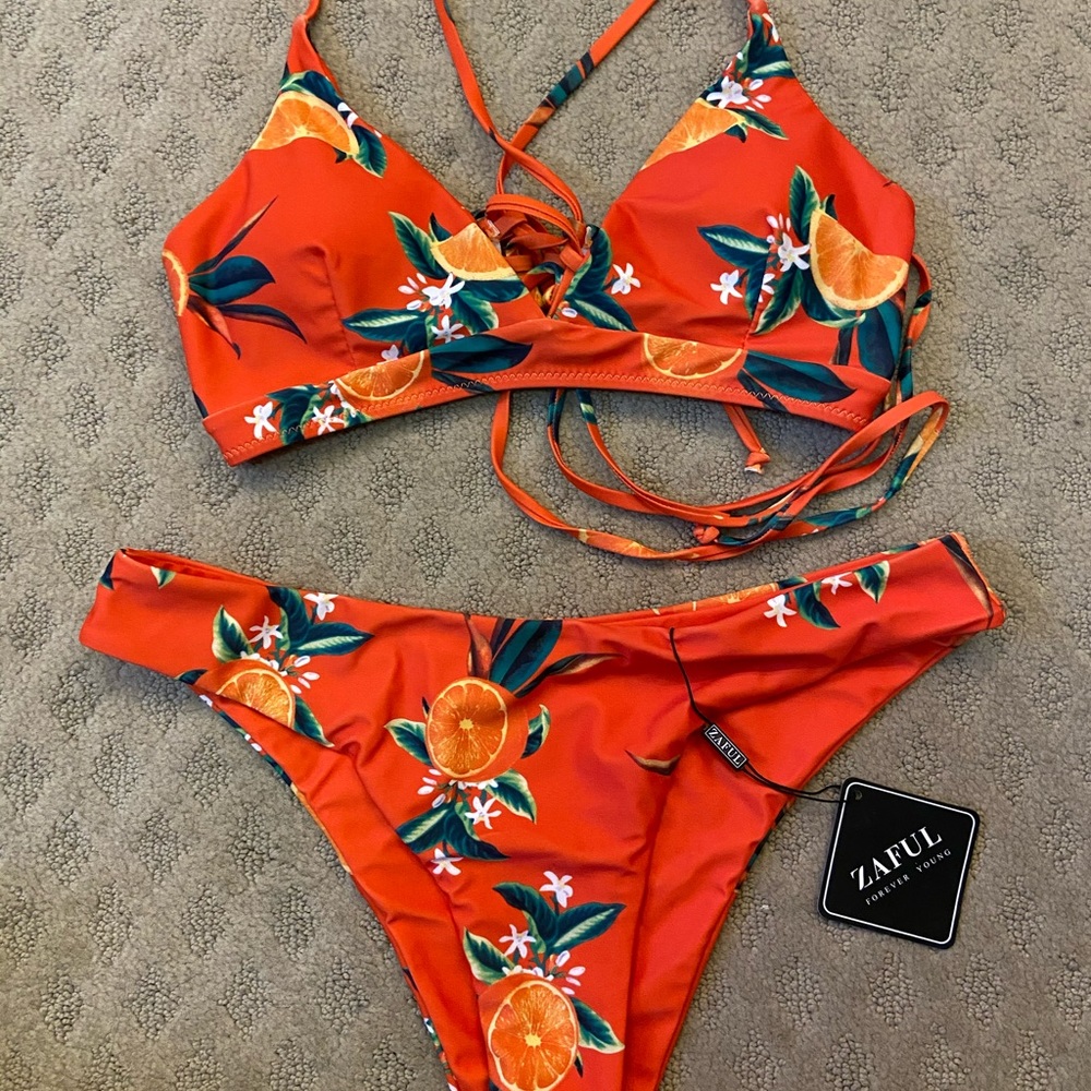 NWT orange Zaful bikini 🍊